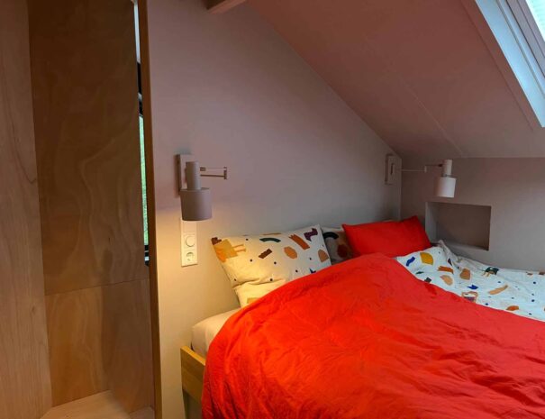 Bedden in accomodatie De Specht